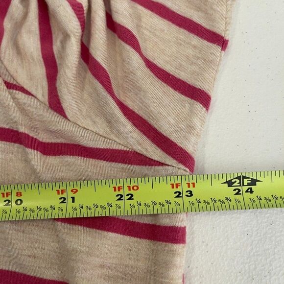 Chico's Shirt Women's 3 Red Striped Round Neck 3/4 Sleeve XL Casual Top - Picture 8 of 8